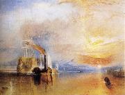 J.M.W. Turner The Fighting Temeraire Tugged to her Last Berth to be Broken Up Spain oil painting reproduction